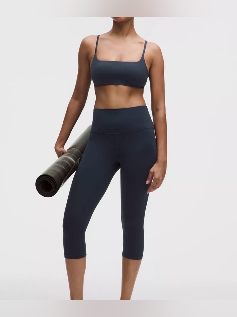 Crop High-Waist Leggings lululemon  navy blue size 5